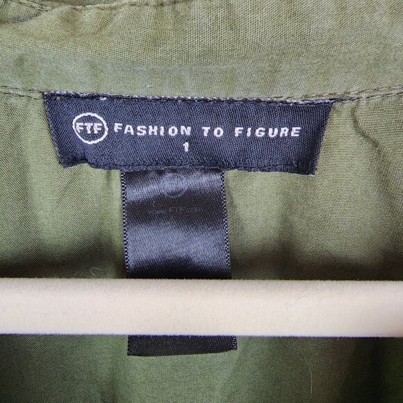 Fashion To Figure Button Up Dress 1X - Picture 4 of 5